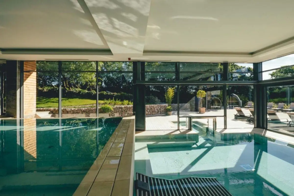 The inside swimming pool at Boringdon Hotel and Spa