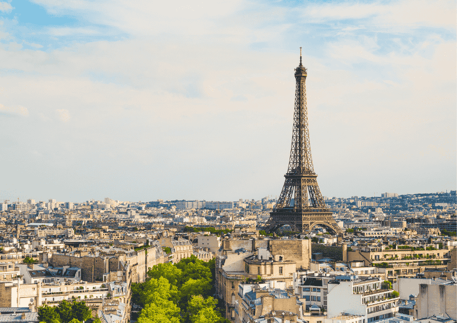 View of the Eiffel Tower - perfect for a European honeymoon